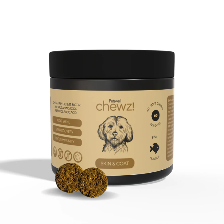 Petswell chewz! Skin & Coat, 60 comprimate masticabile (OTC)