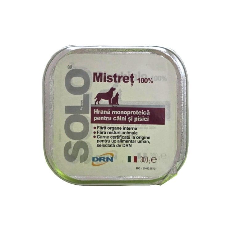 Solo, conserva 100% Mistret, 300 g (Diete Veterinare - Caini)