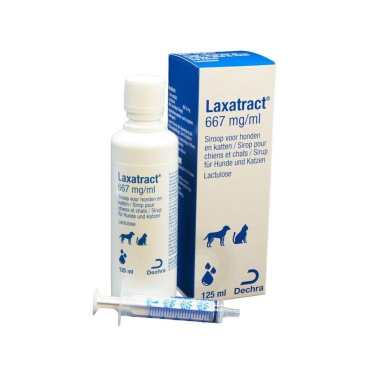 TRATAMENTUL CONSTIPATIEI LA CAINI SI PISICI SOLUTIE ORALA LAXATRACT (LACTULOZA) 667MG/ML 125 ML