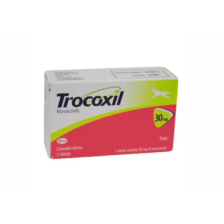 Trocoxil 30 mg 2 tablete masticabile - antiinflamator nesteroidian pentru caini