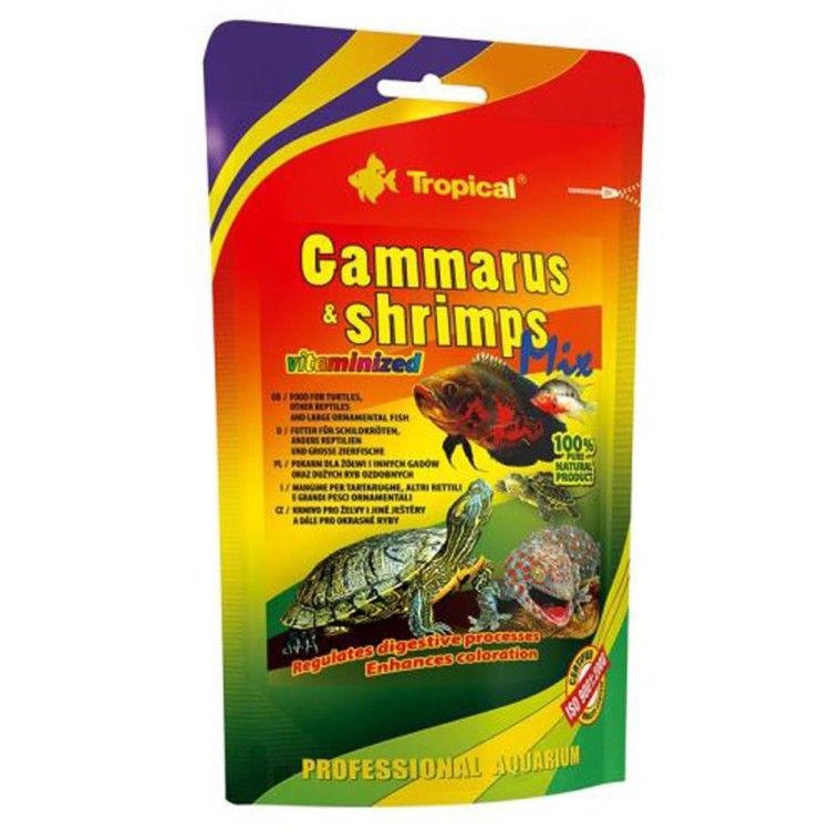 TROPICAL GAMMARUS&SHRIMPS MIX PLIC 130GR/T10314
