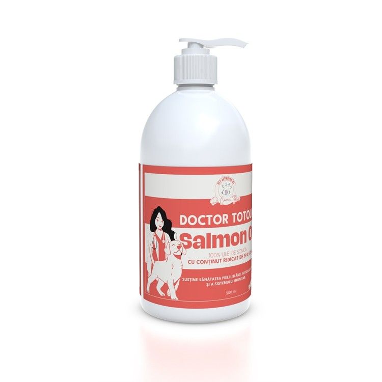 Ulei de somon pentru caini si pisici Doctor Totolici Salmon Oil, 500 ml (OTC)