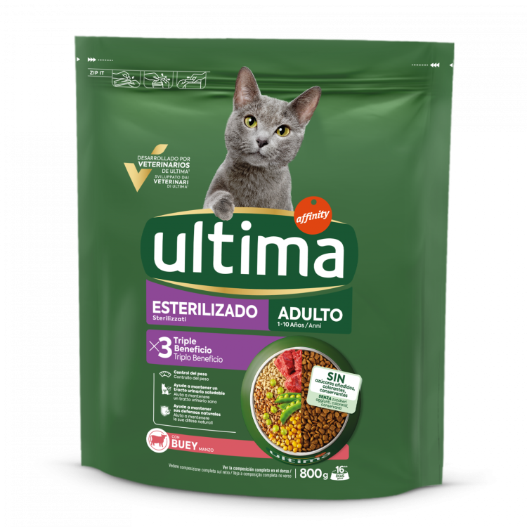 Hrana uscata pisici, Ultima Cat, Adult Sterilizat Vita, 800 g (Hrana Uscata - Pisici)