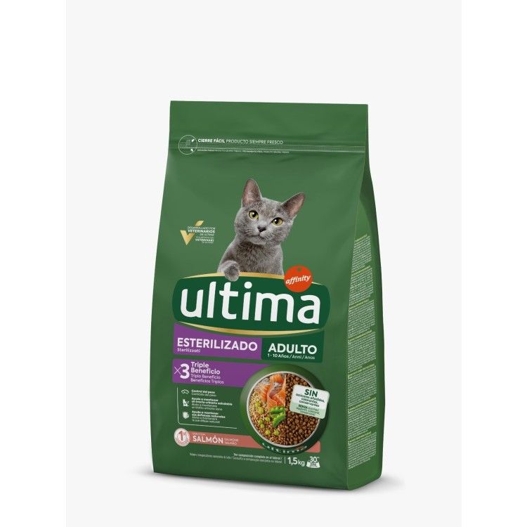 Hrana uscata pisici, Ultima Cat, Adult Sterilizat Somon, 1.5 kg (Hrana Uscata - Pisici)