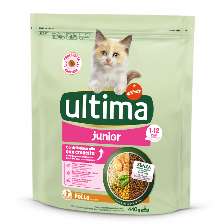 Hrana uscata pisici, Ultima Cat, Junior Pui, 440 g (Hrana Uscata - Pisici)