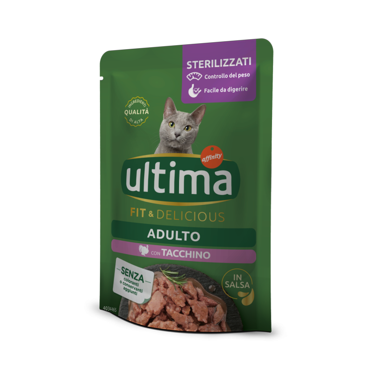 Hrana umeda pisici, Ultima Cat, Adult Sterilizat Fit & Delicious Curcan, 85 g (Hrana Umeda - Pisici)