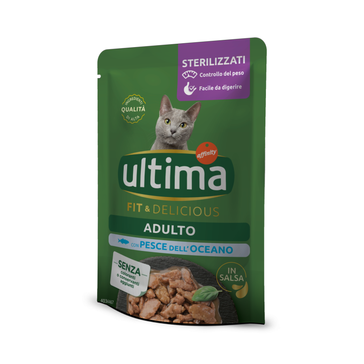 Hrana umeda pisici, Ultima Cat, Adult Sterilizat Fit & Delicious Peste Oceanic, 85 g (Hrana Umeda - Pisici)