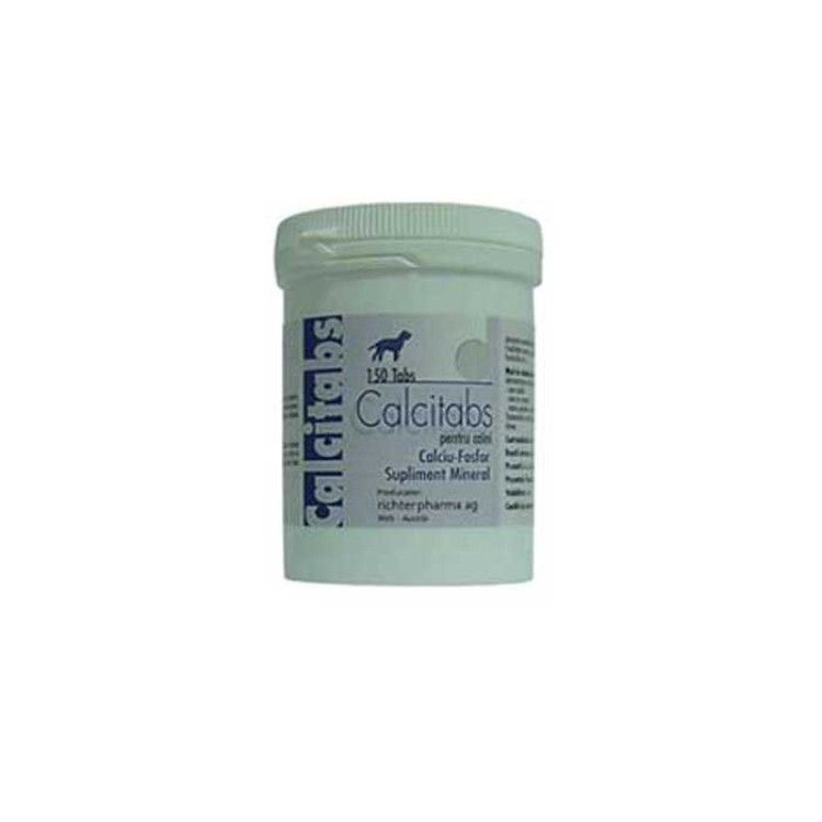 CalciTabs 150 tablete cu calciu pentru caini si pisici