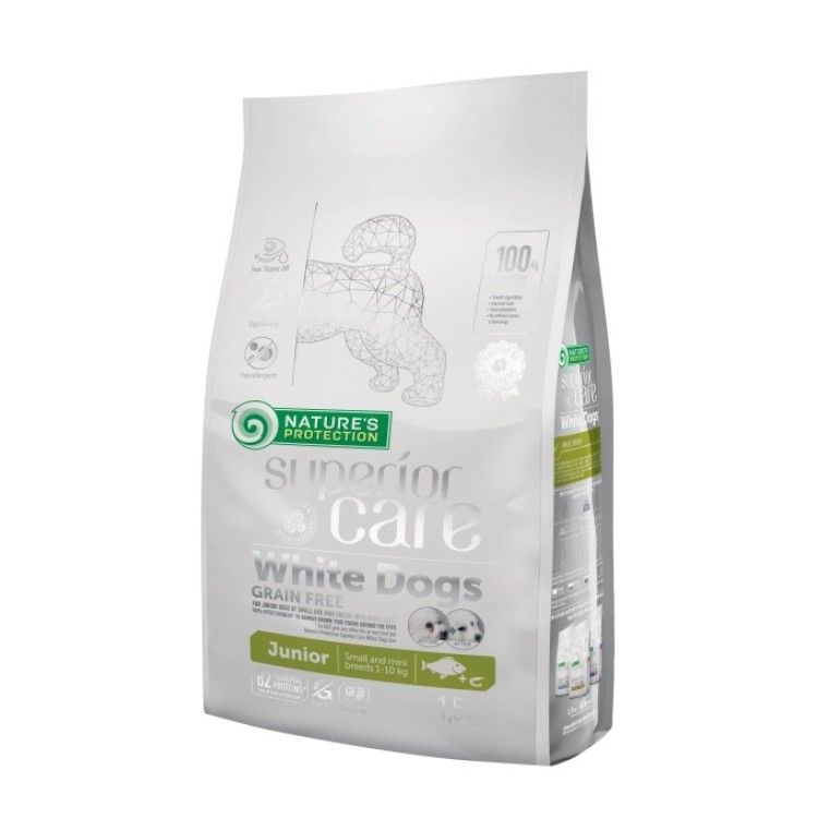 Nature's Protection Superior Care White Dogs Grain Free White Fish Junior Small & Mini Breeds 1.5 Kg