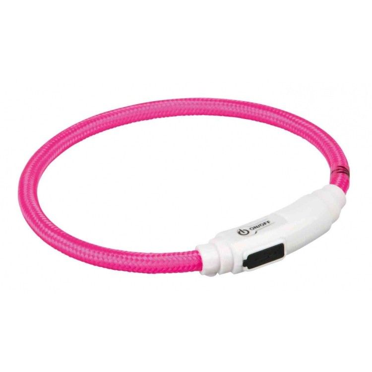 Zgarda Flash cu LED USB 35 m/ 7mm Pink 41942