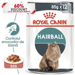 Royal Canin Hairball Care Adult hrana umeda pisica, limitarea ghemurilor blanii (in sos), 12 x 85 g