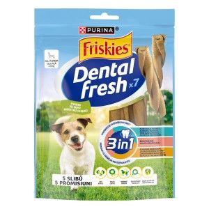 Friskies Dental Fresh Caini de Talie Mica, 110 g (Delicii - Caini)