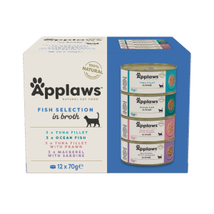 Hrana umeda pisici, Applaws Cat Adult Selectie Peste, Multipack Conserve, 12 x 70 g (Hrana Umeda - Pisici)