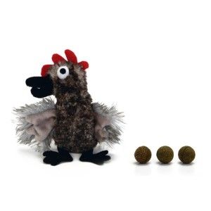 Jucarie Pisici Curcan cu Bile Catnip 12.5 cm