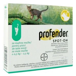 Profender Pisica S | Cutie 2 pipete pentru pisici < 2.5 kg 