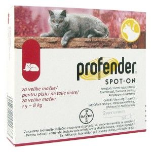 Profender Pisica L | Cutie 2 pipete pentru pisici 5 - 8 kg 