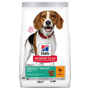 Hill's SP Canine Adult Perfect Weight Medium Chicken, 12 kg - sac