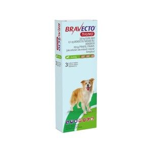 Bravecto TriUNO 200 mg, 10-20 kg, 3 tablete (PRESCRIPTIE NECESARA)