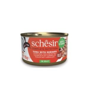 Hrana umeda pisici, Schesir, Ton si Creveti in jeleu, 85 g (Hrana Umeda - Pisici)