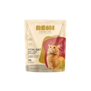 Hrana Uscata Pisici, Remi Premium Adult Vital cu Vita, 400 g (Hrana Uscata - Pisici)