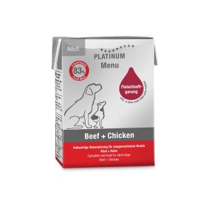 Hrana umeda caini, PLATINUM Dog Adult cu Pui si Vita, 185 g (Hrana Umeda - Caini)