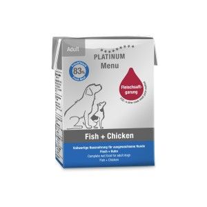 Hrana umeda caini, PLATINUM Dog Adult cu Pui si Peste, 185 g (Hrana Umeda - Caini)