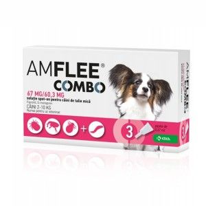 AMFLEE COMBO DOG 67mg, S (2-10 kg) x 3 pipete