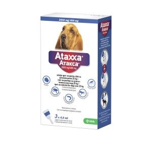 Ataxxa Dog - pipete antiparazitare pentru caini intre 10-25 KG (3 pipete)