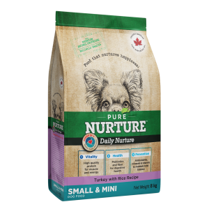Hrana caini de talie mica si mini Pure Nurture, cu orez si curcan, 8 kg (Hrana Uscata - Caini)