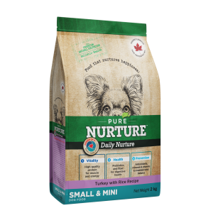 Hrana caini de talie mica si mini Pure Nurture, cu orez si curcan, 2 kg (Hrana Uscata - Caini)