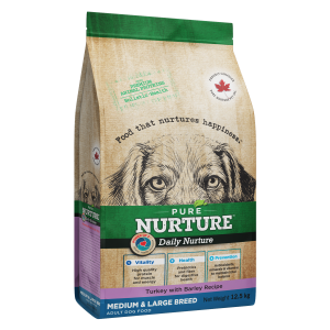Hrana caini de talie medie si mare Pure Nurture, cu orz si curcan, 12.5 kg (Hrana Uscata - Caini)