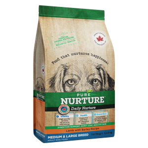 Hrana caini de talie medie si mare Pure Nurture, cu orz si miel, 12.5 kg (Hrana Uscata - Caini)