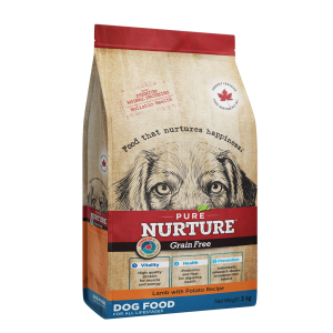 Hrana caini de toate rasele si varstele Pure Nurture Grainfree, cu miel si cartofi, 3 kg (Hrana Uscata - Caini)