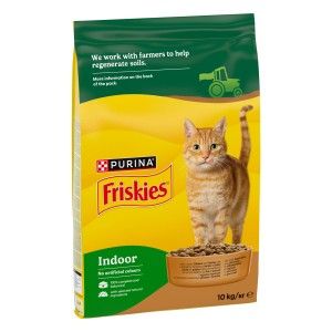 FRISKIES Adult, Pisica Indoor, Pui si Legume, 10 kg (Hrana Uscata - Pisici)