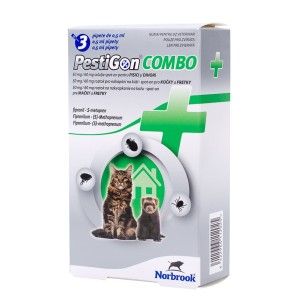 PestiGon Combo Cat 50 mg / 60 mg, 3 pipete (Farmacie - Antiparazitare)