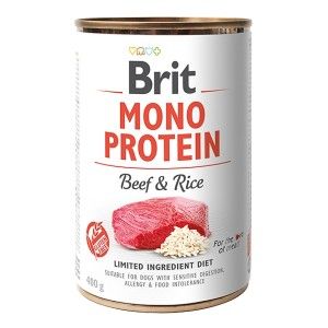 Brit Mono Protein Beef & Rice, 400 g - conserva