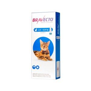 Bravecto Spot On Cat 250 mg, 2.8-6.25 kg, 1 pipeta (PRESCRIPTIE NECESARA)