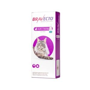 Bravecto Spot On Cat 500 mg, >6.25-12.5 kg, 1 pipeta (PRESCRIPTIE NECESARA)