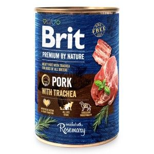 Brit Premium by Nature Pork with Trachea, 400 g - conserva
