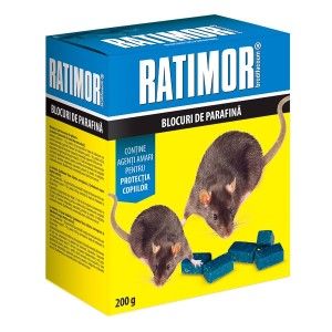 Ratimor Brodifacoum Wax Block 5 g/ 200 g (29 ppm) - albastru