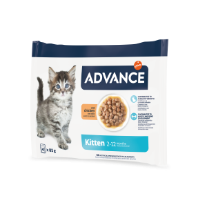 Advance Cat Wet Kitten Pui Multipack, 4x85 g (Hrana Umeda - Pisici)