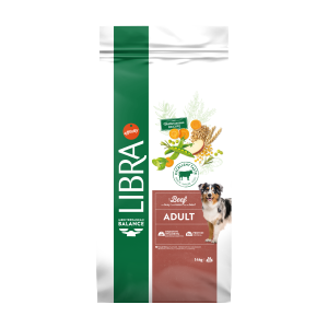 Hrana Uscata Caini Adulti, Libra Dog Adult Medium-Maxi, Vita, 14 kg (Hrana Uscata - Caini)