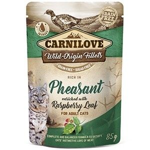 Carnilove Cat Pouch Rich in Pheasant With Raspberry Leaves, 85 g (Hrana Umeda Pisici)