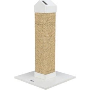 Trixie Sisal Plat cu Stalp Be Nordic Iben, 34 x 34 x 60 cm, Alb, 44744