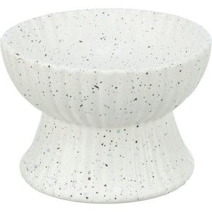 Trixie, castron ceramic ridicat ergonomic, alb, 0.34 L/ 14 cm (Castroane)