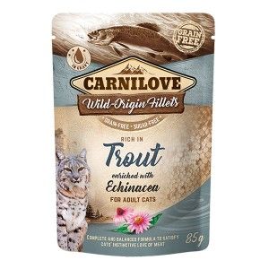 Carnilove Cat Pouch Rich in Trout With Echinacea, 85 g (Hrana Umeda - Pisici)