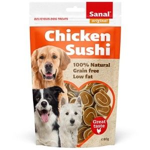 Sanal Dog Chicken Sushi Doypack, 80 g