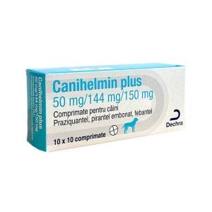 Antiparazitar Intern Caini Canihelmin Plus, 10x10 comprimate (Farmacie - Antiparazitare)