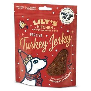 Lily's Kitchen Festive Turkey Jerky for Dogs, 70 g (Delicii - Caini)