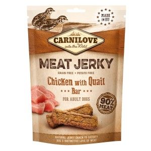 Carnilove Jerky Chicken with Quail Bar, 100 g - plic